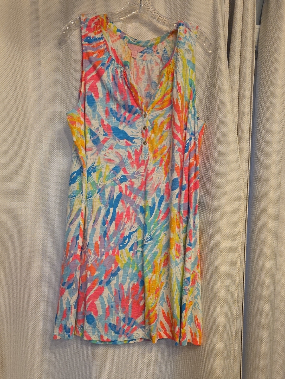 Lilly Pulitzer Multicolor Palm-Print Sleeveless Mini Dress